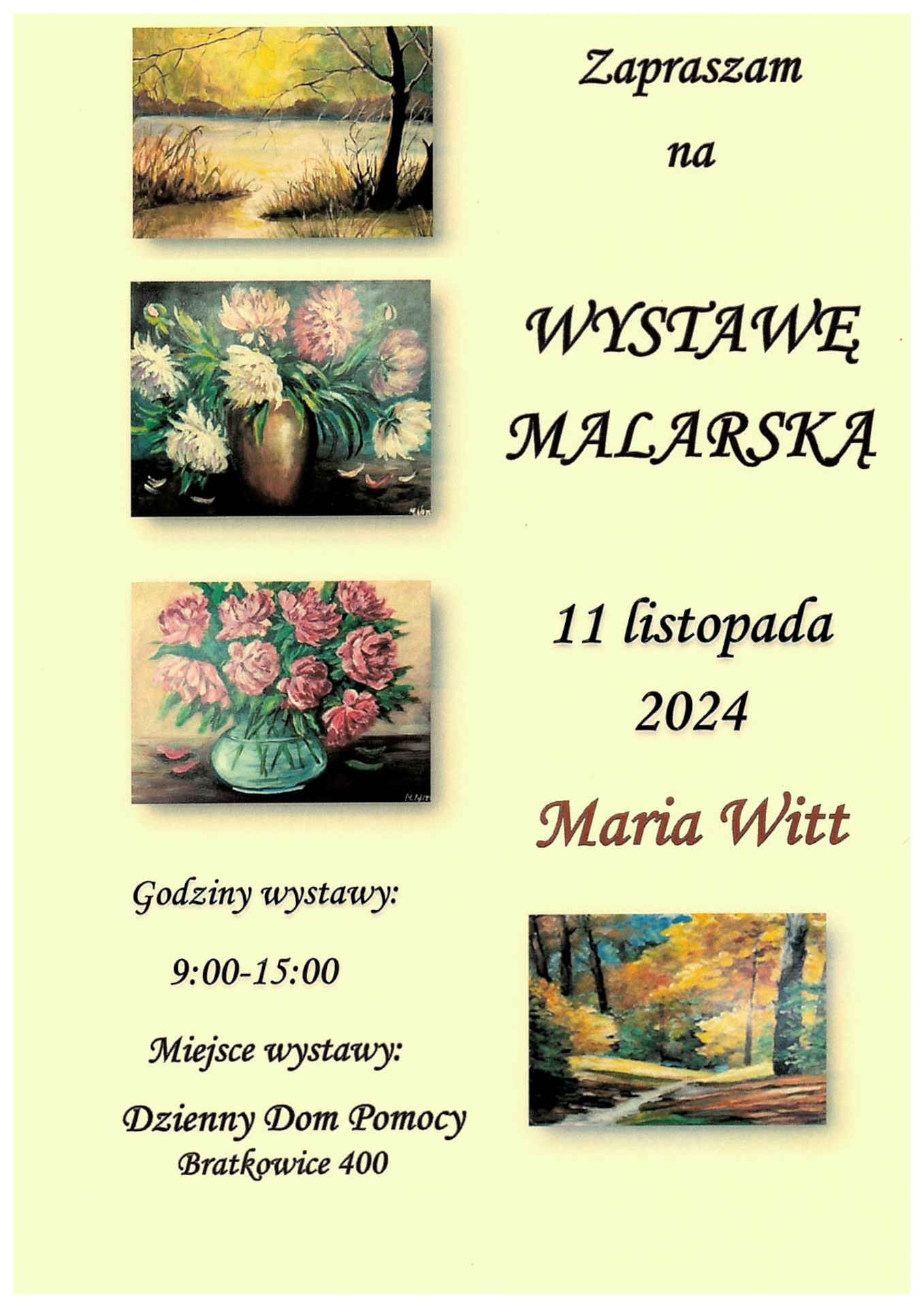 Plakat wystawy malarskiej